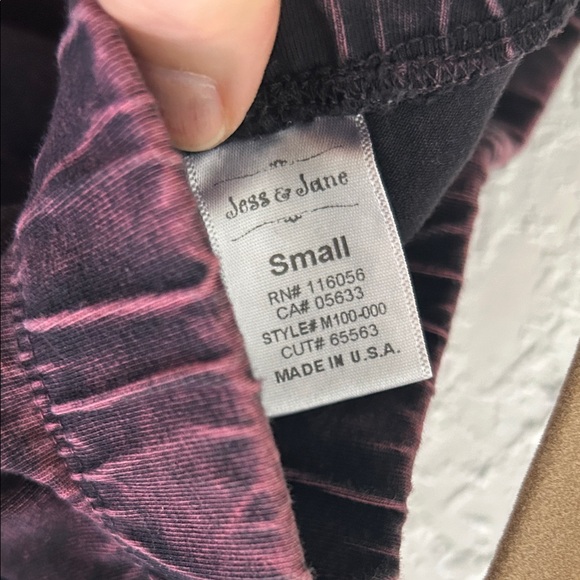 Jess & Jane Purple Mineral-Wash Pants | Size Small - Picture 6 of 6